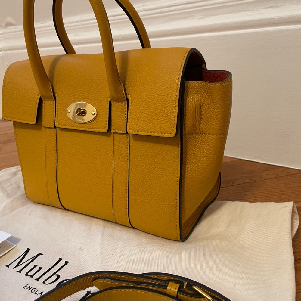Mulberry Mustard Yellow Leather Small Tote - Picture 3 of 7